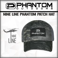 Nineline PHANTOM OUTDOORS/NINE LINE "AMERICAN MADE" CAMO PATCH HAT HATS