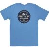 Other Brands Aftco MT3339 Root Beer SS T Shirt Azure Heather