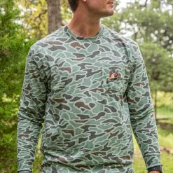 Burlebo Retro Duck Camo - LS Mallard Pocket Other Brands