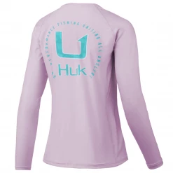Huk Womens Circle Camo Pursuit Shirt - Lavender