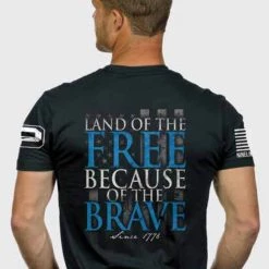 Nineline PHANTOM OUTDOORS/NINE LINE T-SHIRT - "Because Of The Brave" HERO SERIES