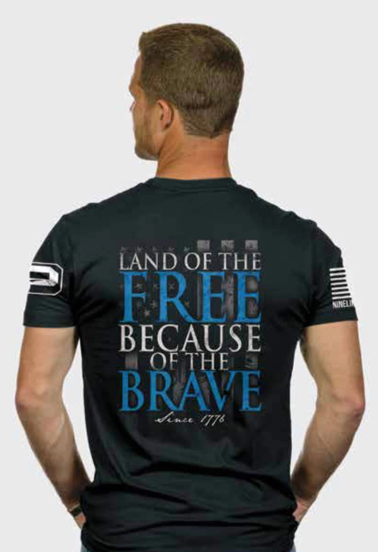 Nineline PHANTOM OUTDOORS/NINE LINE T-SHIRT - "Because Of The Brave" HERO SERIES 3 Nineline PHANTOM OUTDOORS/NINE LINE T-SHIRT - "Because Of The Brave" HERO SERIES