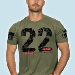 Nineline PHANTOM OUTDOORS/NINE LINE T-SHIRT - "22 A Day" HERO SERIES