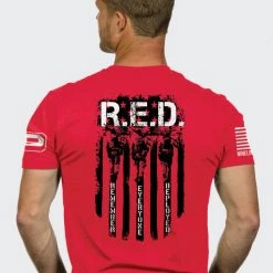 Nineline PHANTOM OUTDOORS/NINE LINE T-SHIRT - RED: Remember Everyone Deployed