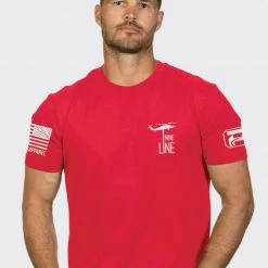 Nineline PHANTOM OUTDOORS/NINE LINE T-SHIRT - RED: Remember Everyone Deployed