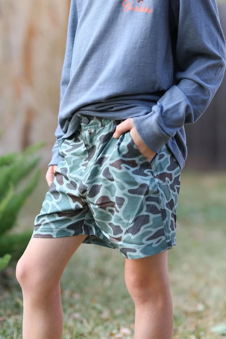 Burlebo Youth Shorts - Retro Duck Camo Other Brands 3 Burlebo Youth Shorts - Retro Duck Camo Other Brands