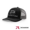 Richardson Black/Charcoal Structured Trucker Hat HATS