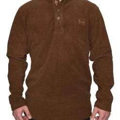 Anglers Banded Firepit Fleece Henley