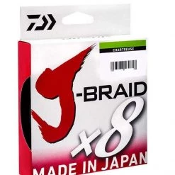 DAIWA CORP. Daiwa J-Braid X8 Braided Line Chartreuse 165yd Fishing Line