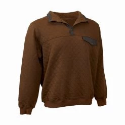 Anglers Heybo Heriitage Quarter Snap Pullover - Chestnut CLOSE OUT