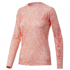 Other Brands Huk Womens Linear Leaf Shirts