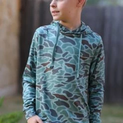 Burlebo Youth Retro Duck Camo Hoodie