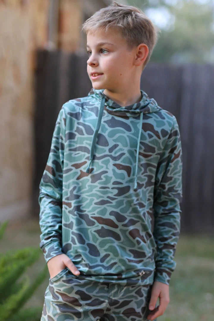 Burlebo Youth Retro Duck Camo Hoodie 3 Burlebo Youth Retro Duck Camo Hoodie