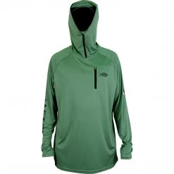 AFTCO M63127 Jason Christie Hooded Performance Shirt - Olive