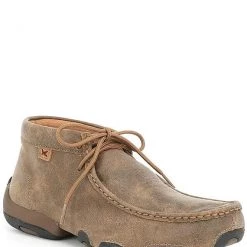 Twisted X Men's Driving Leather Moccasin Lace Up (MDM0003) Footwear