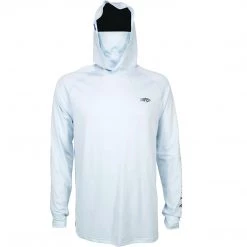 Aftco M63140 YUREI AIROMESH HOODED LS PERFORMANCE SHIRT - Light Blue Heather Other Brands